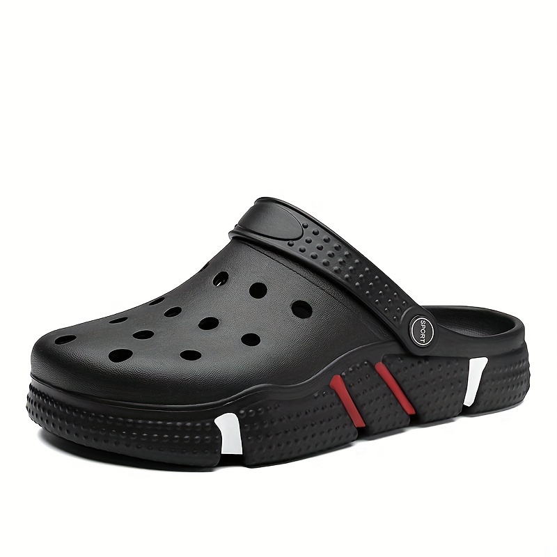 mens and womens clogs garden shoes comfortable lightweight hollow out sandals spring and summer details 1