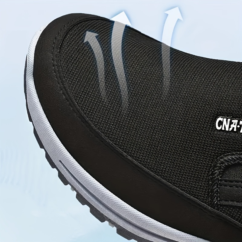 plus size mens trendy woven knit breathable slip on loafer shoes comfy non slip durable sneakers for mens outdoor activities details 5